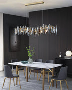 35 Inch Prism Crystal Linear Chandelier - Valencia
