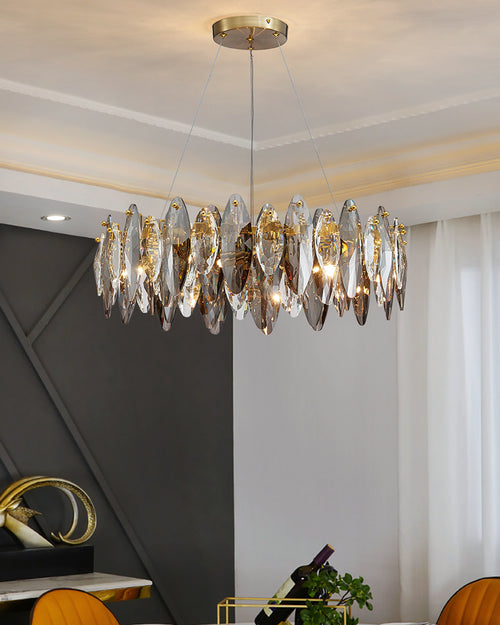 18 Inch Luxury Crystal Ring Chandelier - Valencia