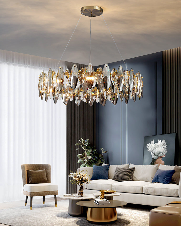 24 Inch Luxury Crystal Ring Chandelier - Valencia
