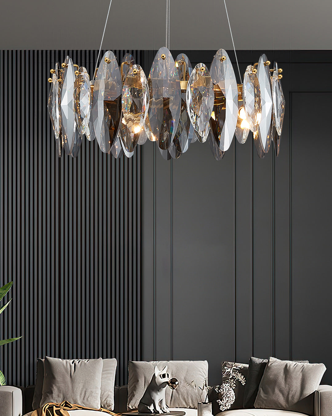 18 Inch Luxury Crystal Ring Chandelier - Valencia
