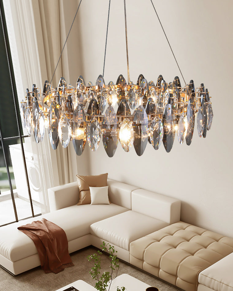 39 Inch Luxury Crystal Ring Chandelier - Valencia