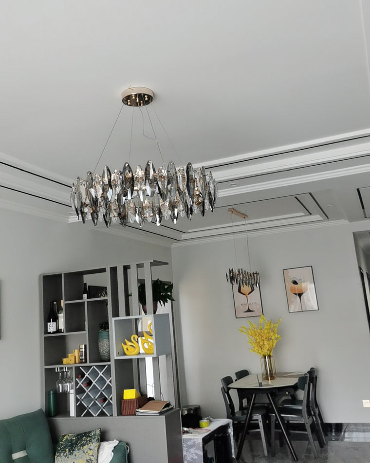 24 Inch Luxury Crystal Ring Chandelier - Valencia