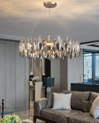 39 Inch Luxury Crystal Ring Chandelier - Valencia
