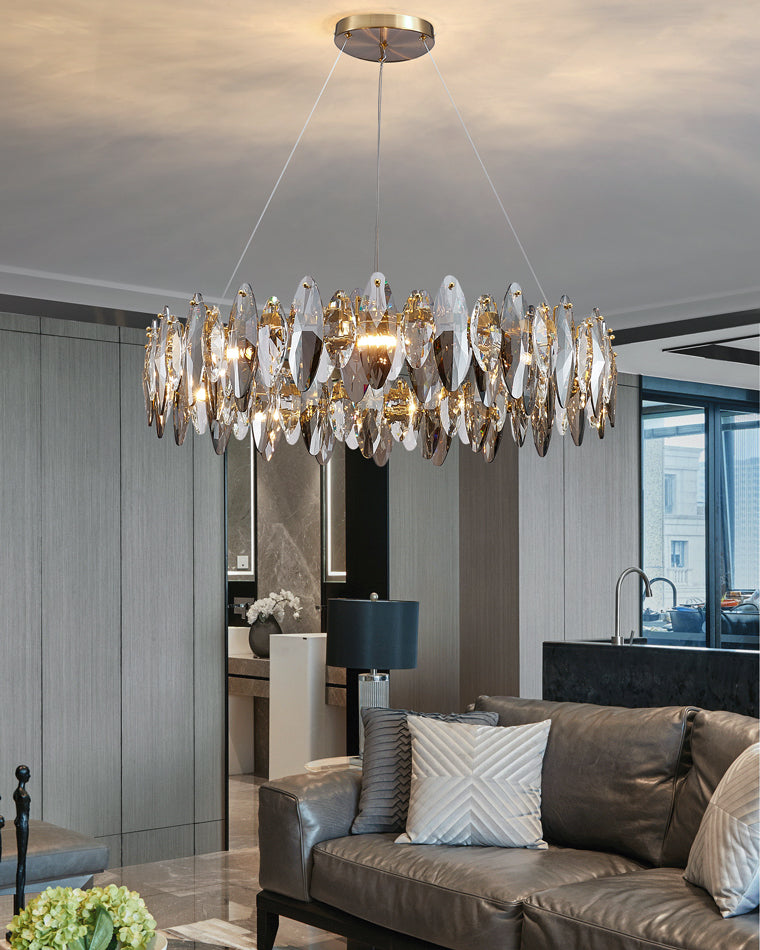 39 Inch Luxury Crystal Ring Chandelier - Valencia