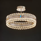 24 Inch Crystal Butterfly Flush Chandelier - Aurum