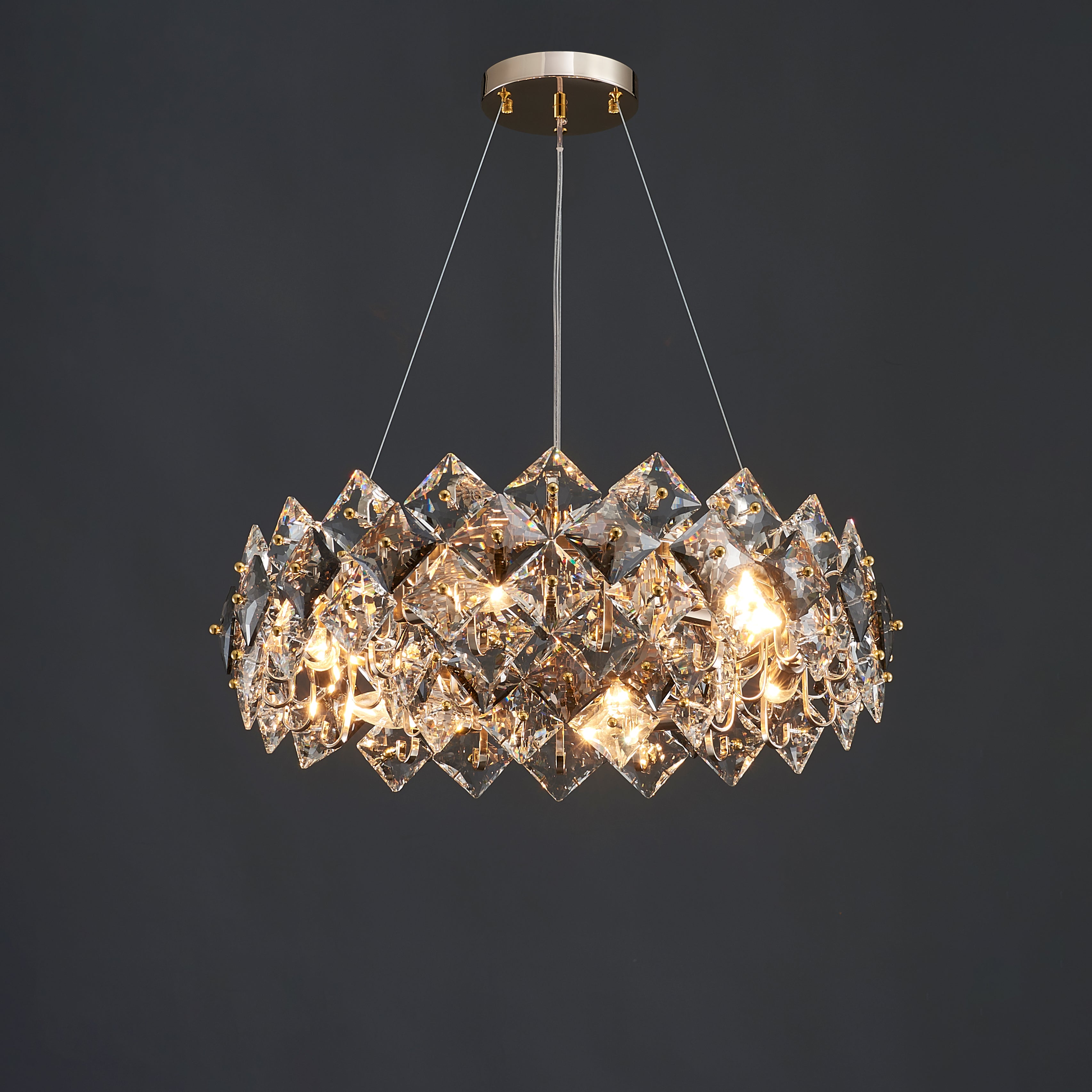 24 Inch Diamond Prism Crystal Chandelier – Liora
