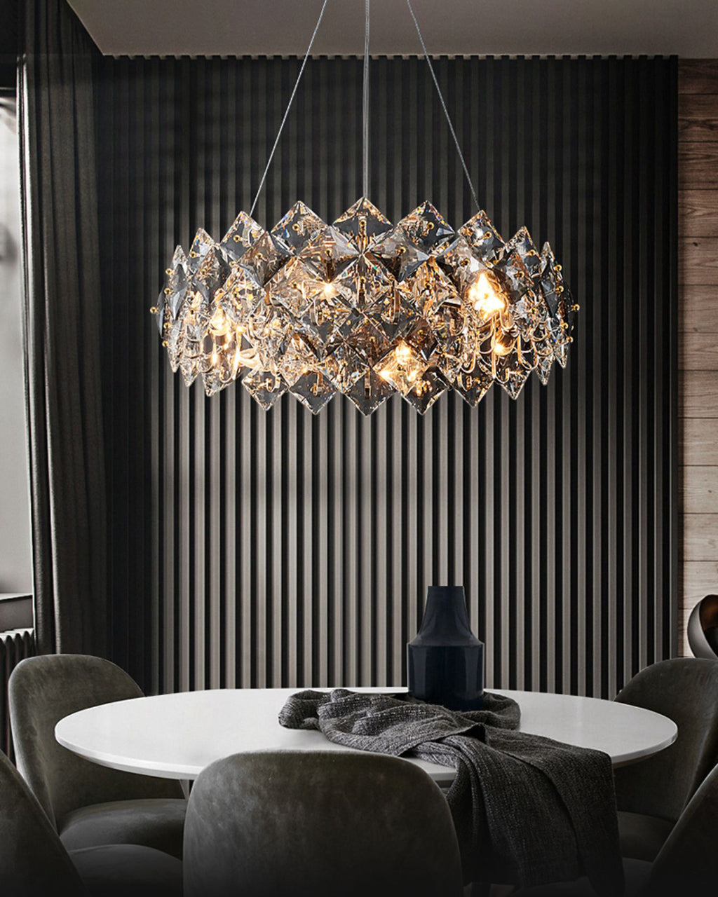 24 Inch Diamond Prism Crystal Chandelier – Liora