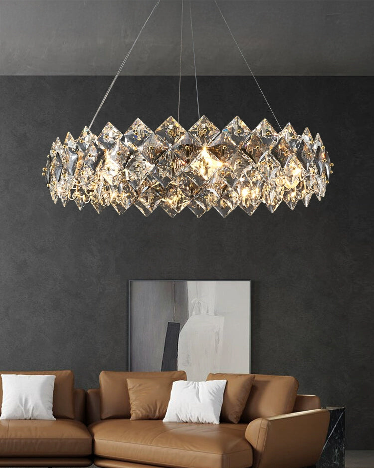32 Inch Diamond Prism Crystal Chandelier – Liora