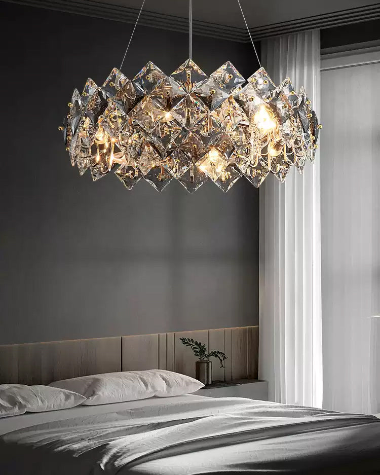 24 Inch Diamond Prism Crystal Chandelier – Liora