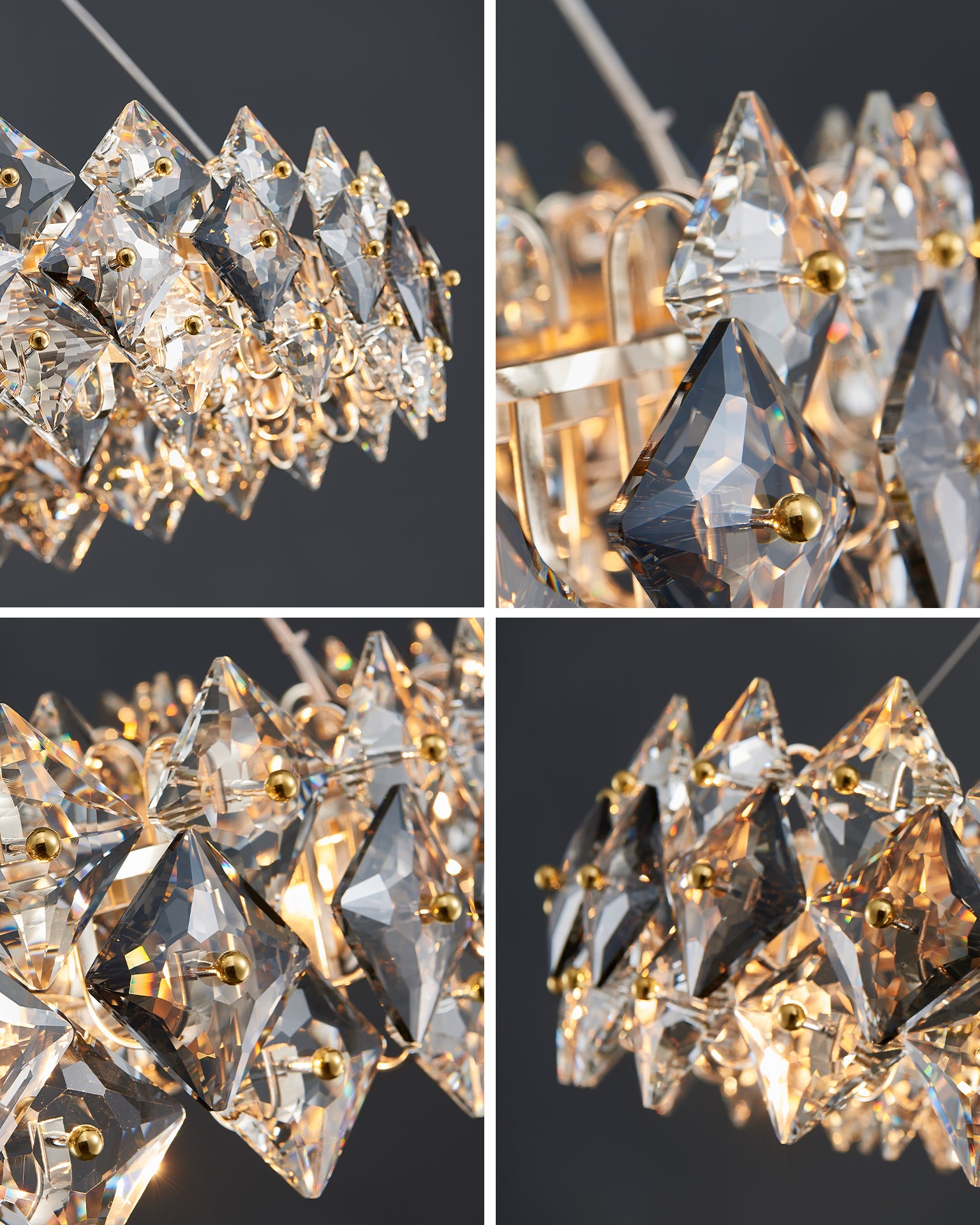 39 Inch Diamond Prism Crystal Chandelier – Liora