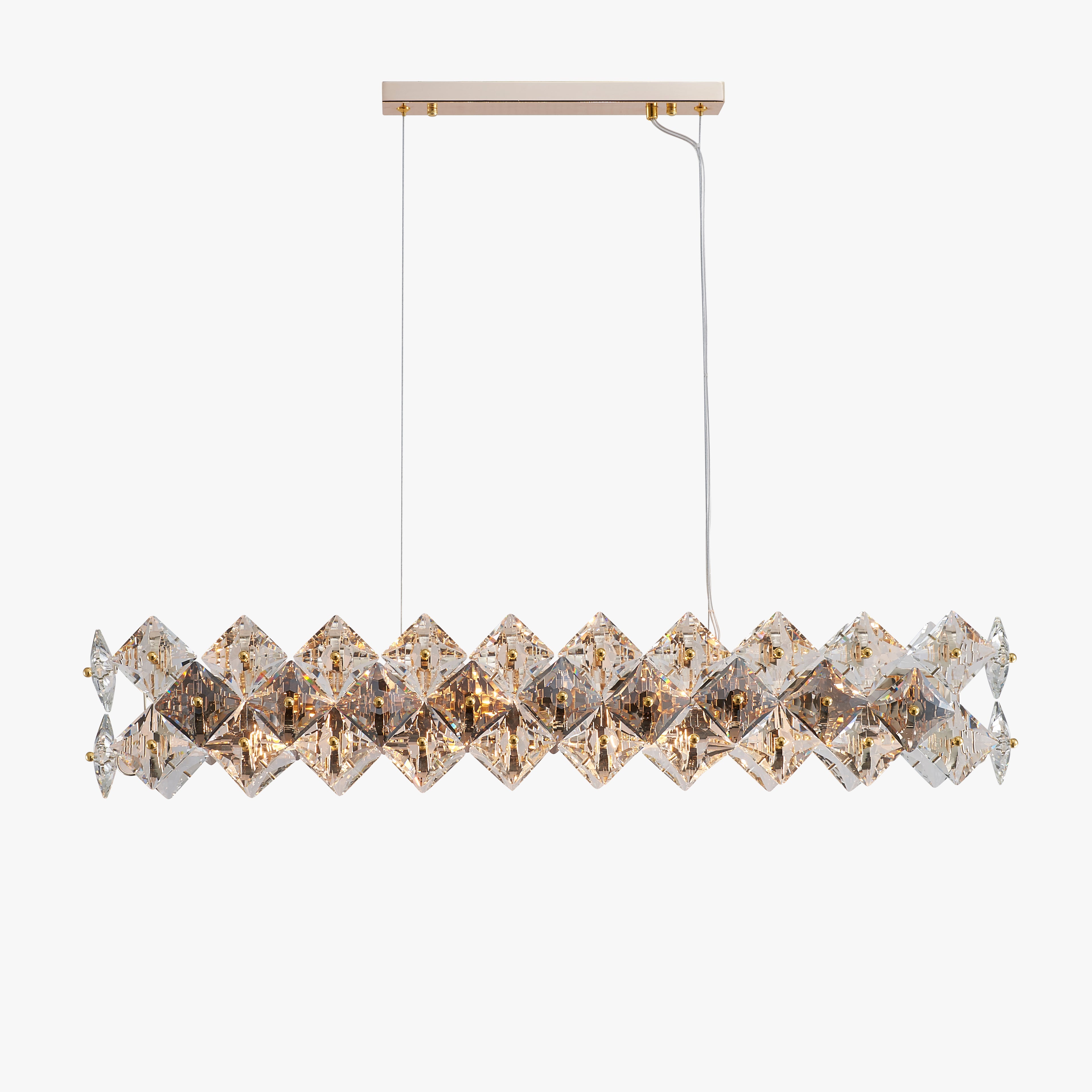 43 Inch Crystal Prism Linear Chandelier - Liora