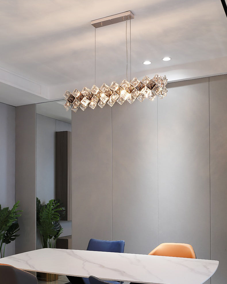 43 Inch Crystal Prism Linear Chandelier - Liora