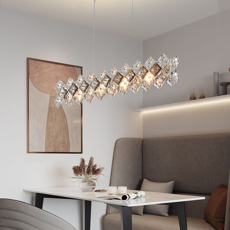 43 Inch Crystal Prism Linear Chandelier - Liora