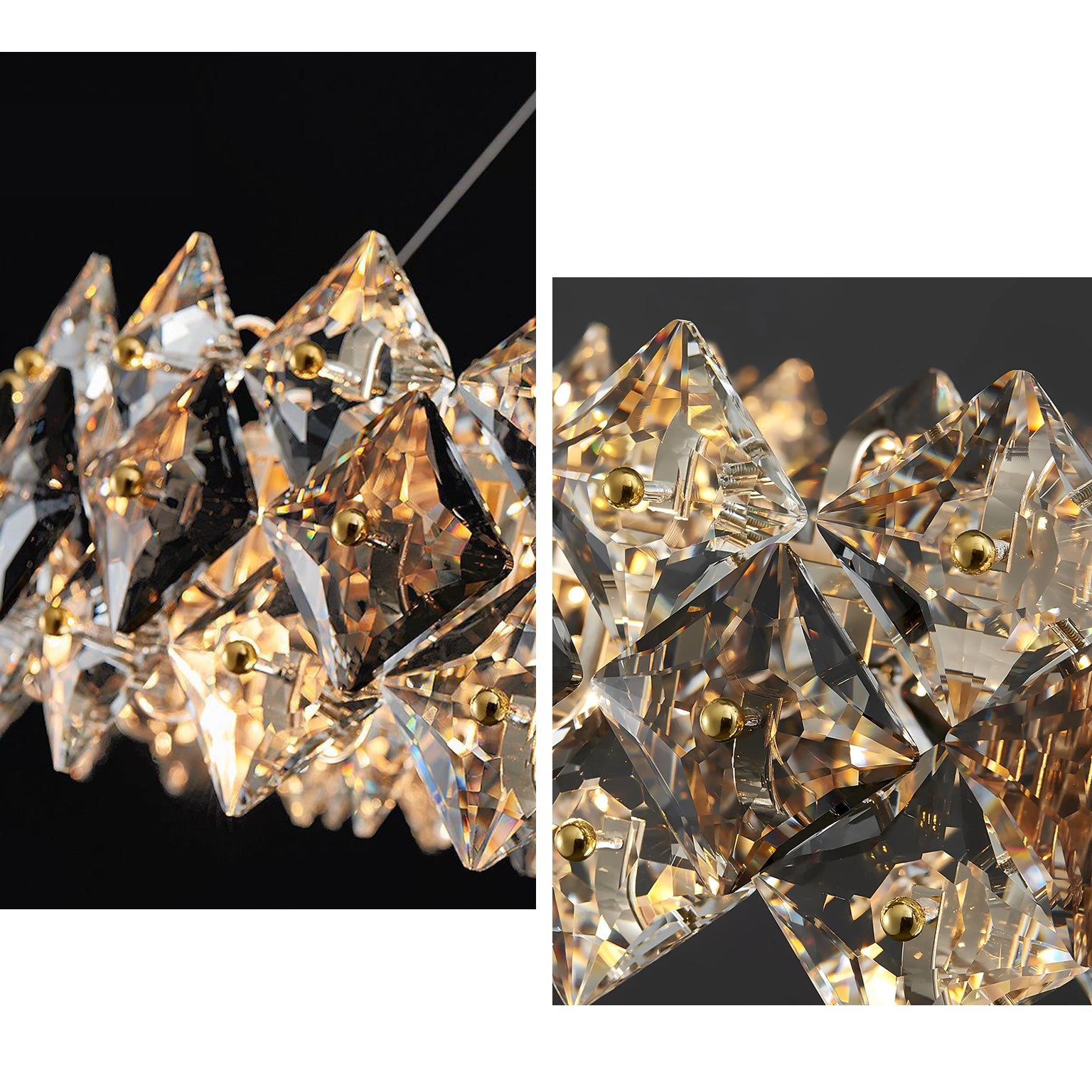 43 Inch Crystal Prism Linear Chandelier - Liora