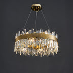 16 Inch Gold Crystal Ring Chandelier – Solaria