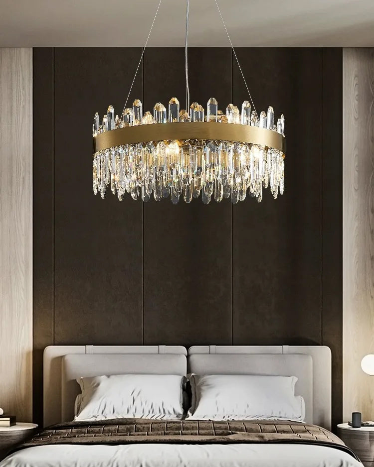 16 Inch Gold Crystal Ring Chandelier – Solaria