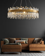 31 Inch Gold Crystal Ring Chandelier – Solaria