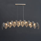 47 inch Feathered Linear Chandelier - Zephyra