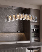 47 inch Feathered Linear Chandelier - Zephyra