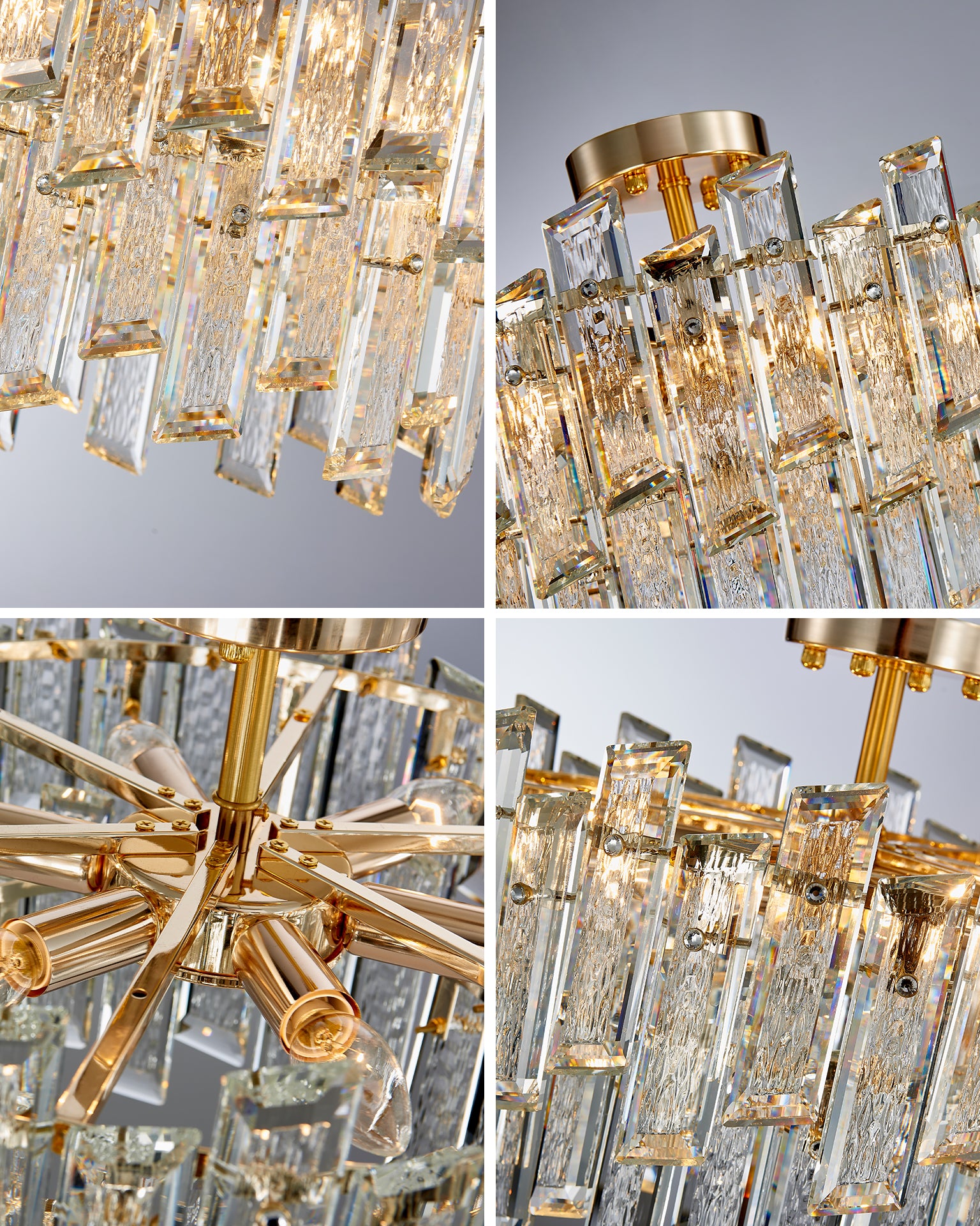 20 Inch Dual-Tier Crystal Chandelier - Glacia