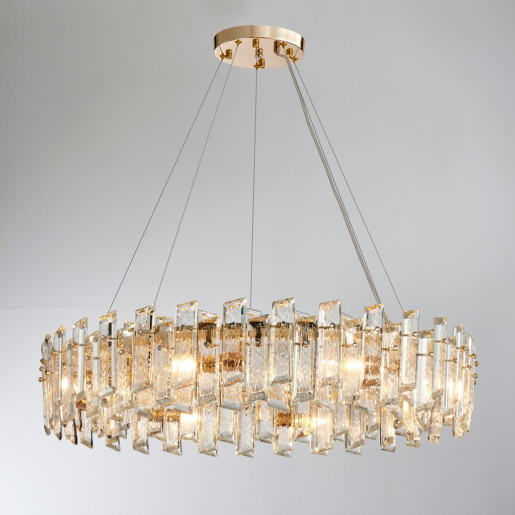 39 Inch Crystal Round Chandelier - Glacia