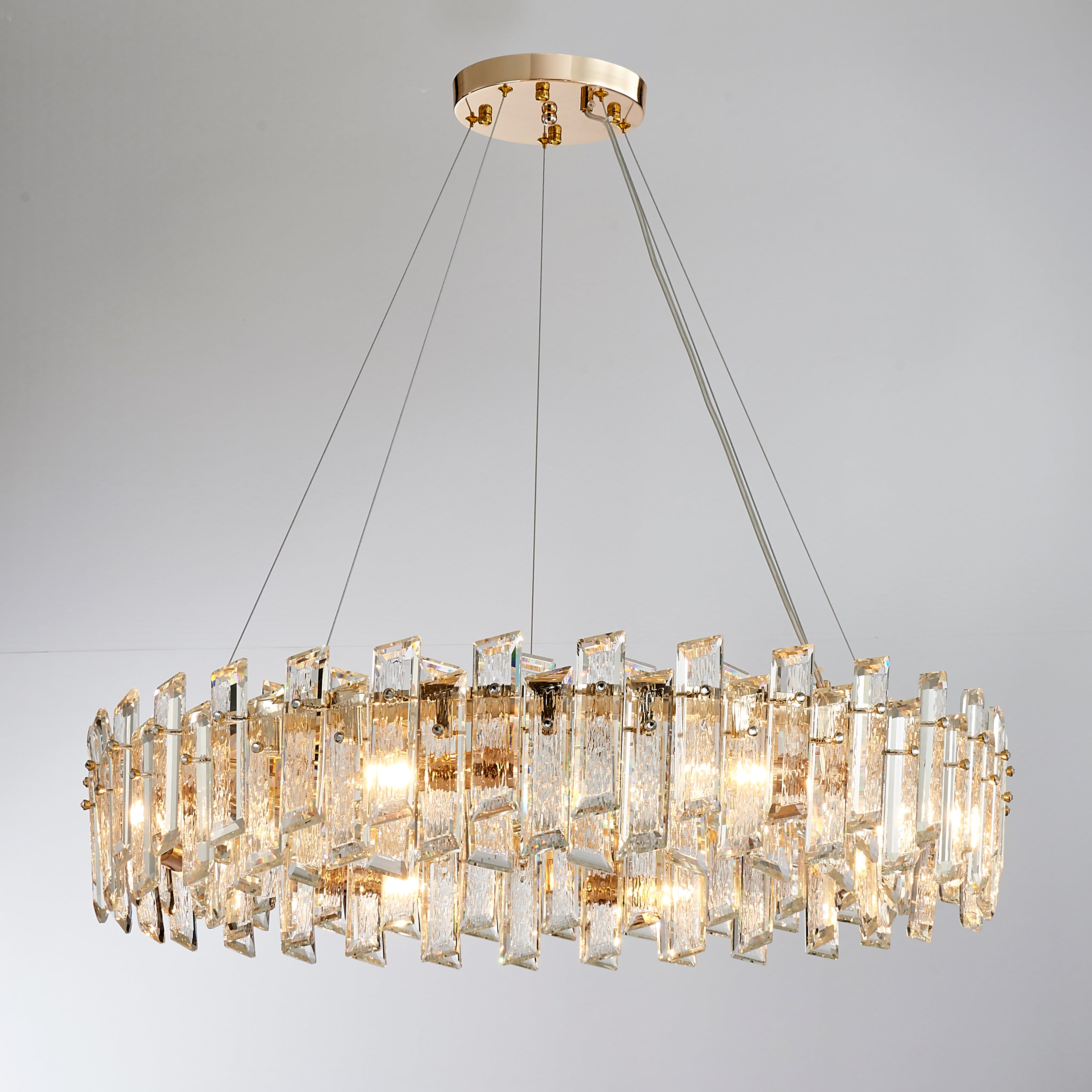 39 Inch Crystal Round Chandelier - Glacia
