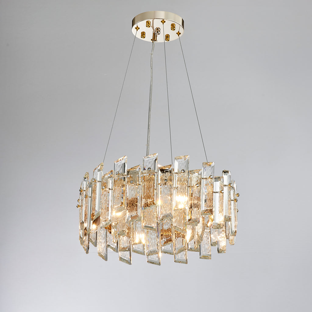 16 Inch Crystal Round Chandelier - Glacia
