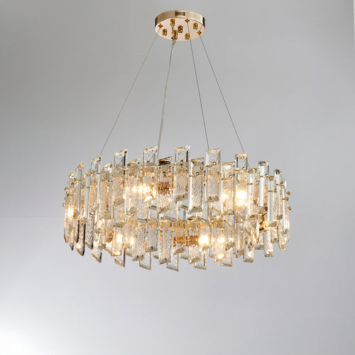 24 Inch Crystal Round Chandelier - Glacia