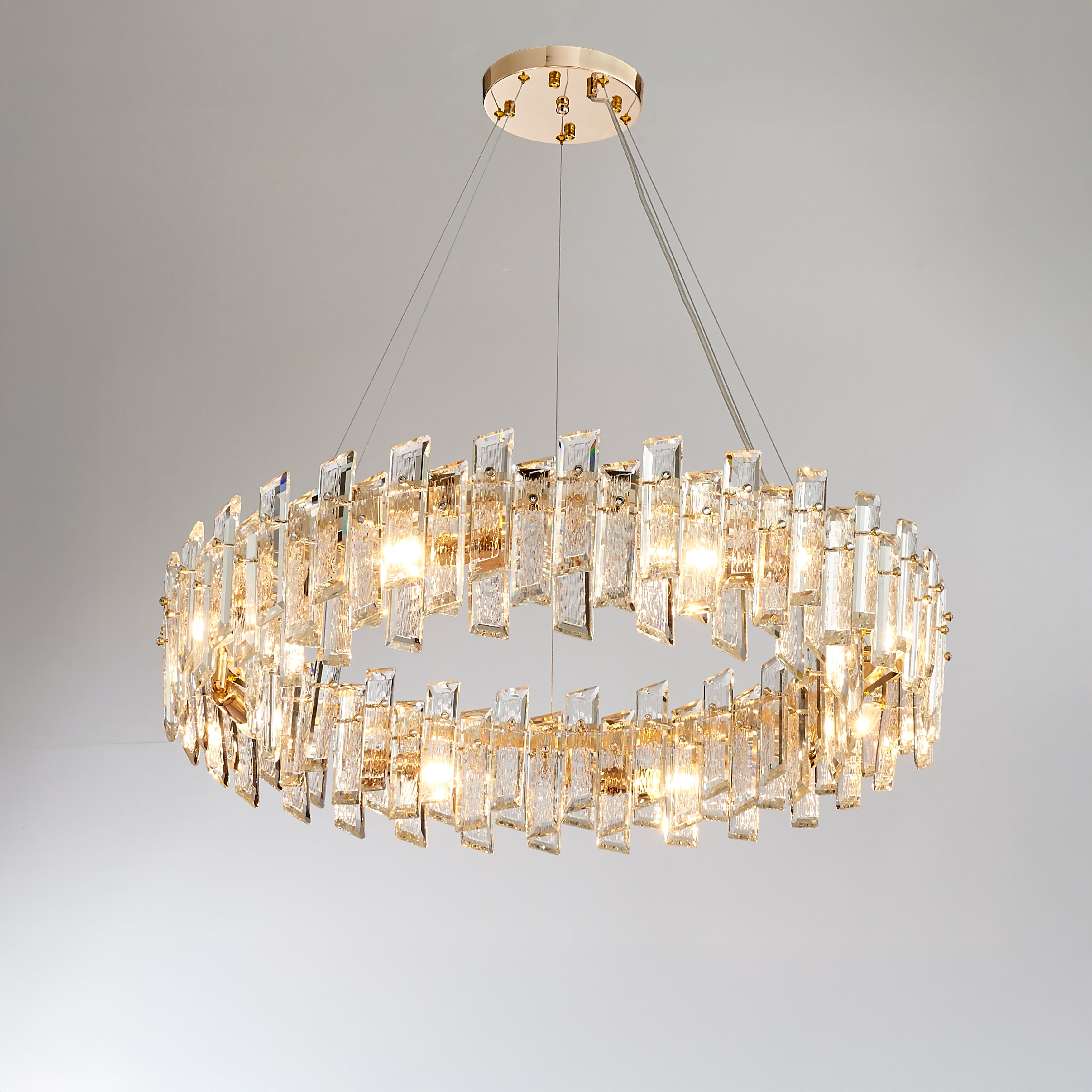 32 Inch Crystal Round Chandelier - Glacia