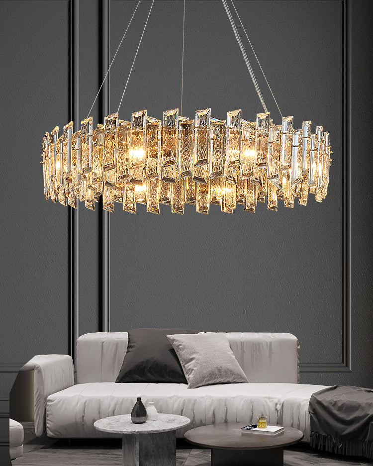 32 Inch Crystal Round Chandelier - Glacia
