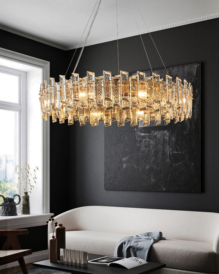 39 Inch Crystal Round Chandelier - Glacia
