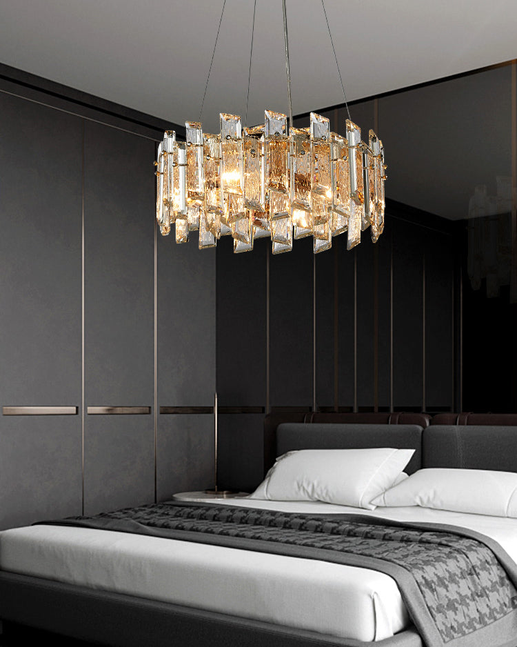 16 Inch Crystal Round Chandelier - Glacia