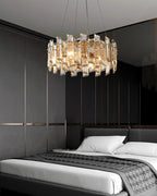16 Inch Crystal Round Chandelier - Glacia