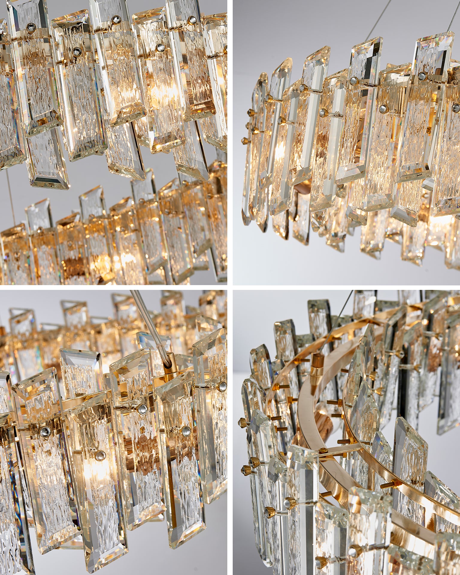 16 Inch Crystal Round Chandelier - Glacia