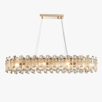 45 Inch Crystal Linear Chandelier – Glacia