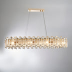 35 Inch Crystal Linear Chandelier - Glacia