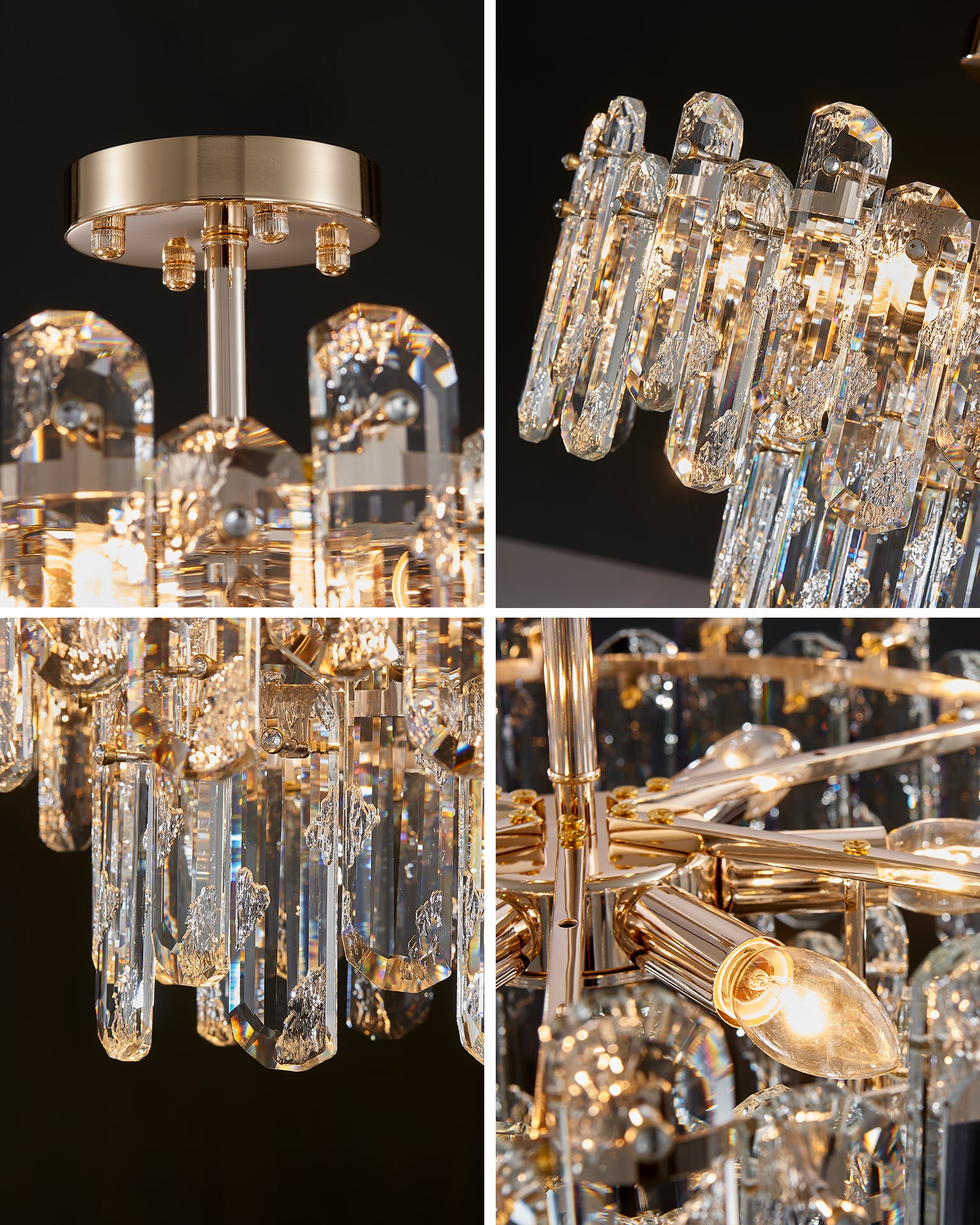 25 Inch Imperial Semi-Flush Chandelier - Astra