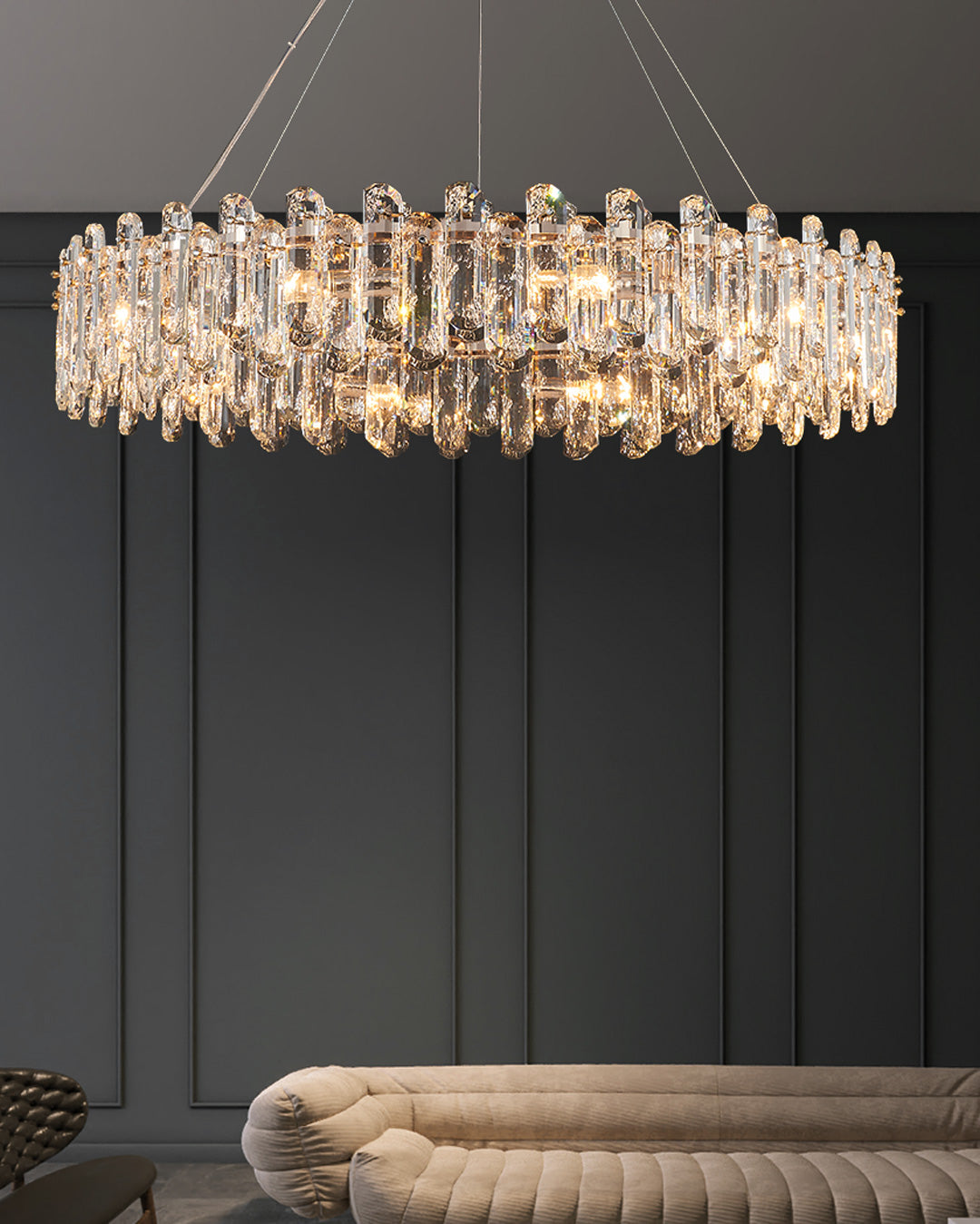 39 Inch Regal Ring Crystal Chandelier - Astra