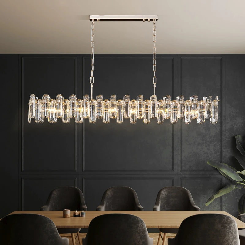 47 Inch Regal Linear Crystal Chandelier - Astra