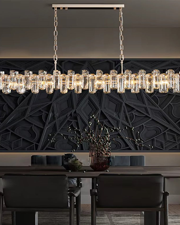 47 Inch Regal Linear Crystal Chandelier - Astra