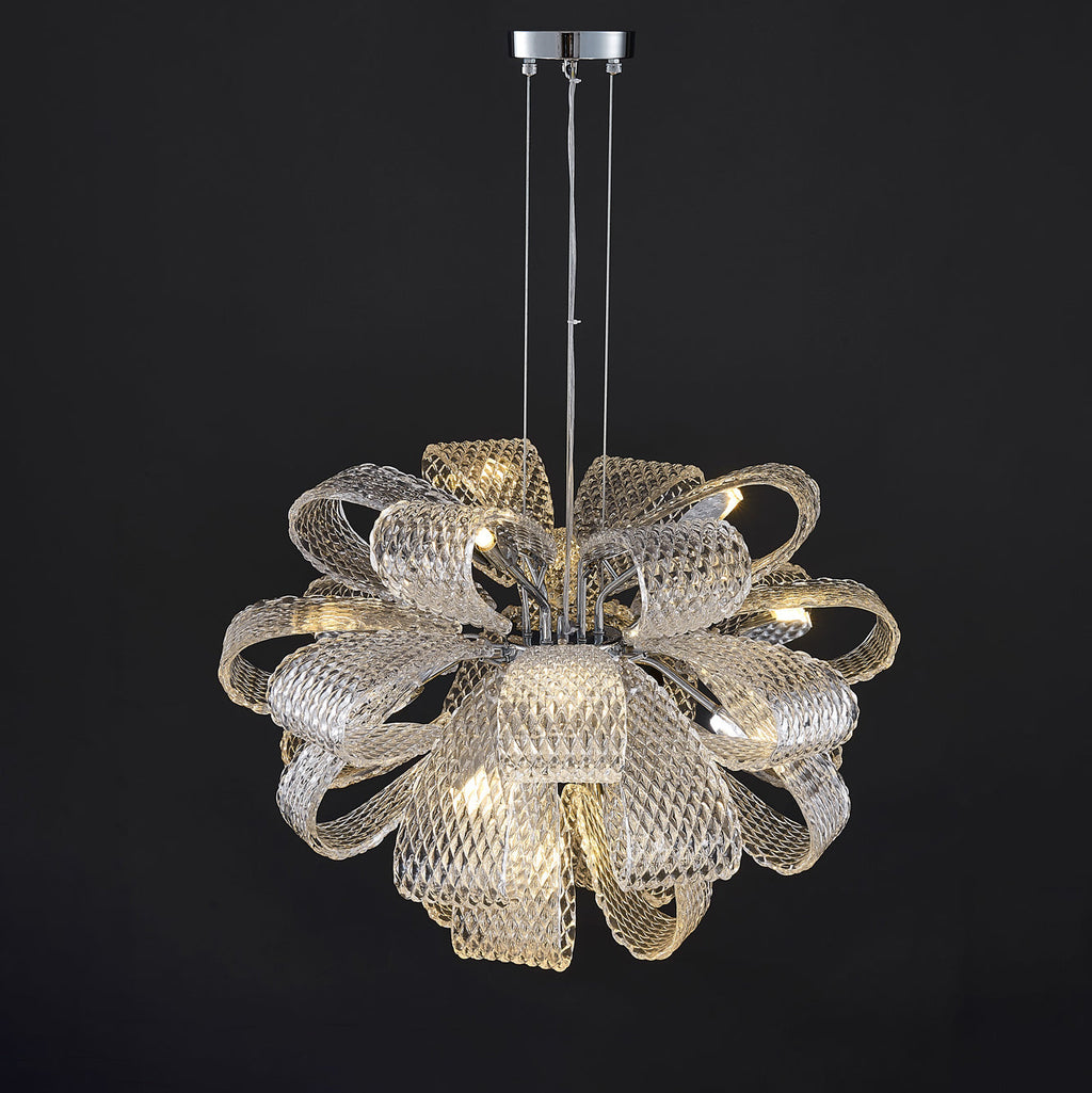 24 Inch Textured Ribbon Chandelier - Fleur