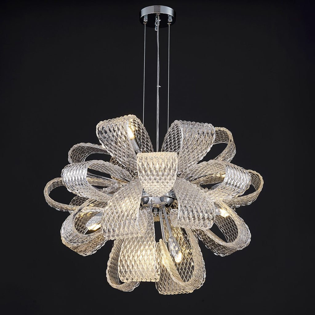 31 Inch Textured Ribbon Chandelier - Fleur