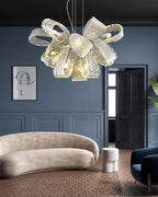 31 Inch Textured Ribbon Chandelier - Fleur