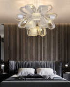 31 Inch Textured Ribbon Chandelier - Fleur