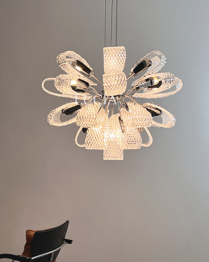 24 Inch Textured Ribbon Chandelier - Fleur