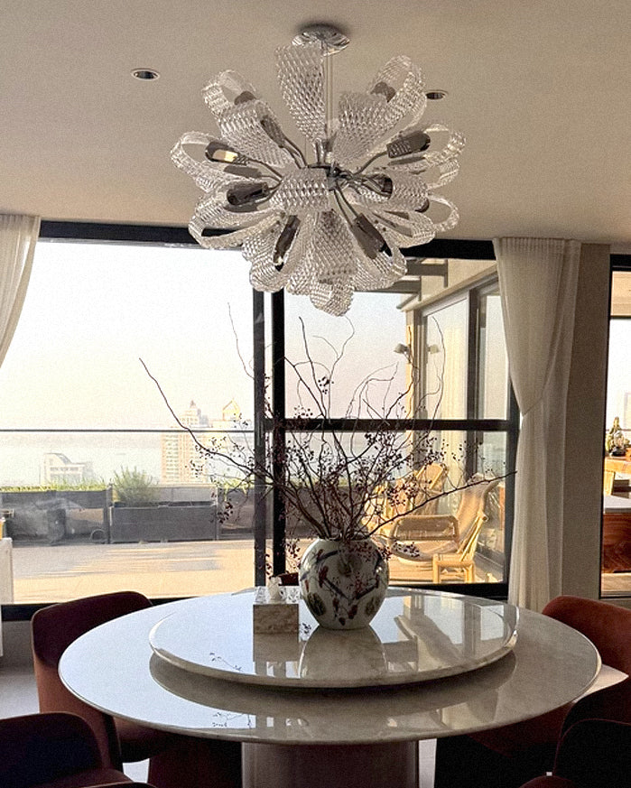 24 Inch Textured Ribbon Chandelier - Fleur