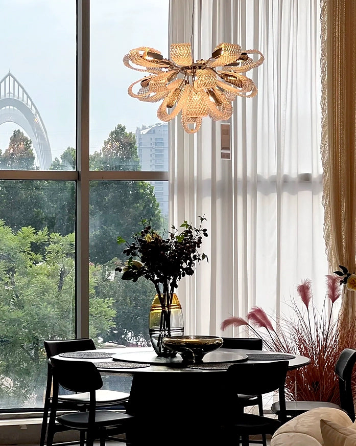24 Inch Textured Ribbon Chandelier - Fleur