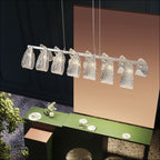 33 Inch Textured Ribbon Linear Chandelier - Fleur