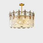 24 Inch Crown Glass Chandelier - Josephine