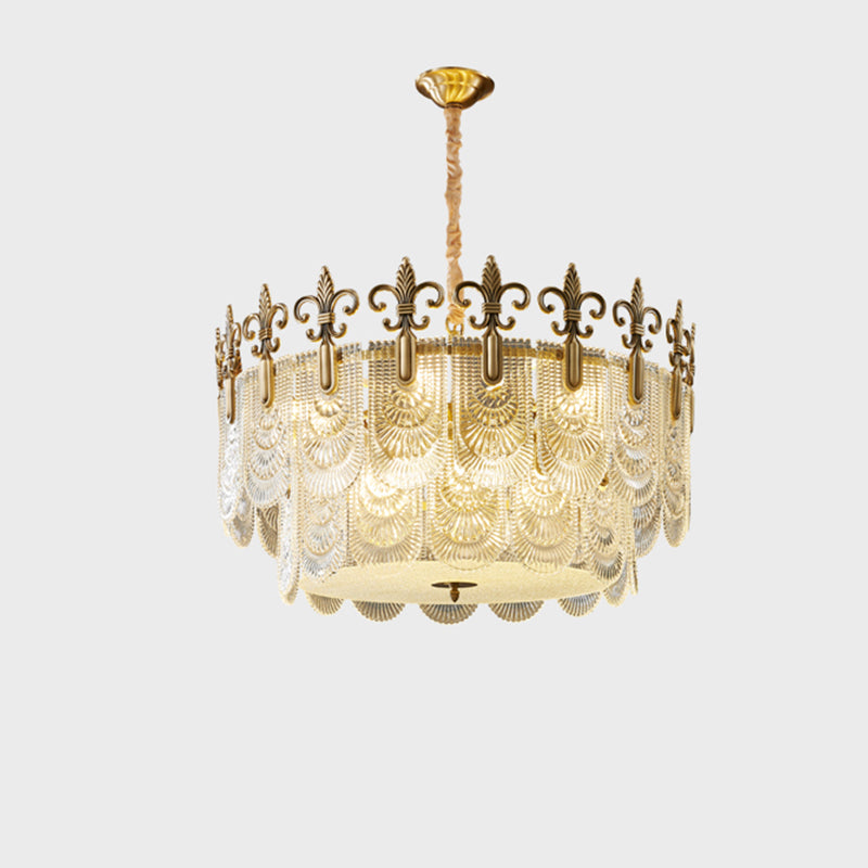 31 Inch Crown Glass Two-Tier Chandelier - Josephine